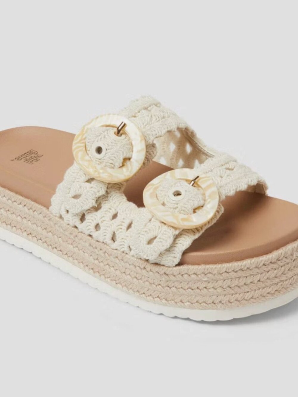 NWT Wild Fable Yael Sandals Platform Wedge Cream